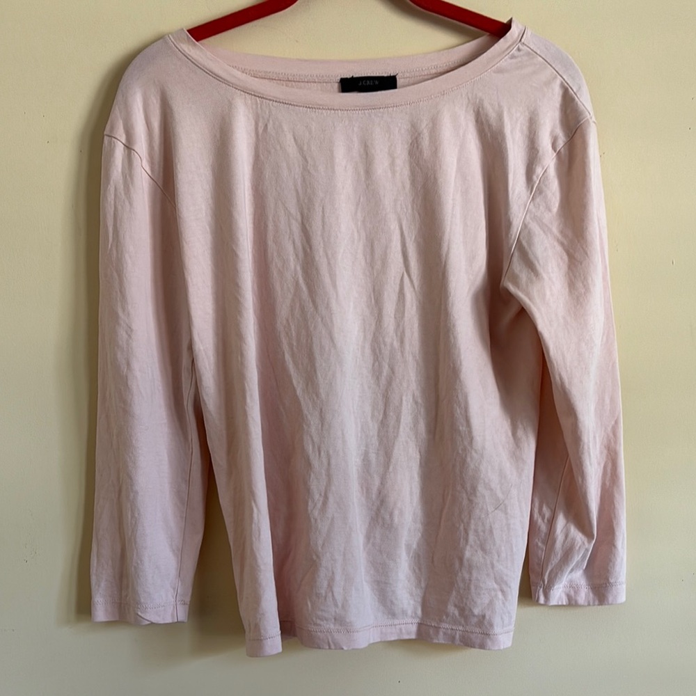 J Crew Twist-Back Women’s Pink Long sleeve T-Shirt‎ Size small